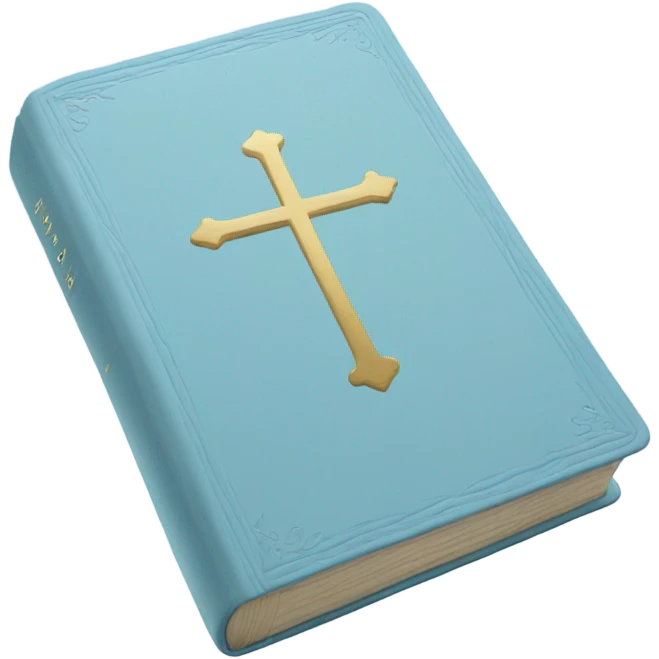 Pastel blue Bible emoji
