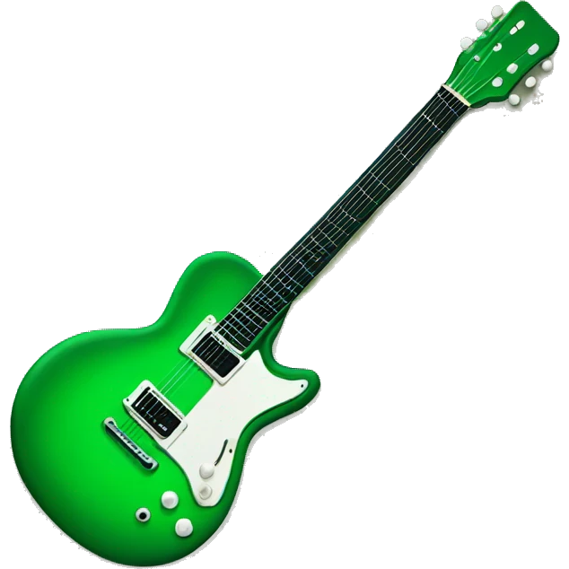 Green guitar emoji