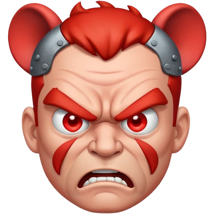 angry man with red face and steam coming from ears emoji