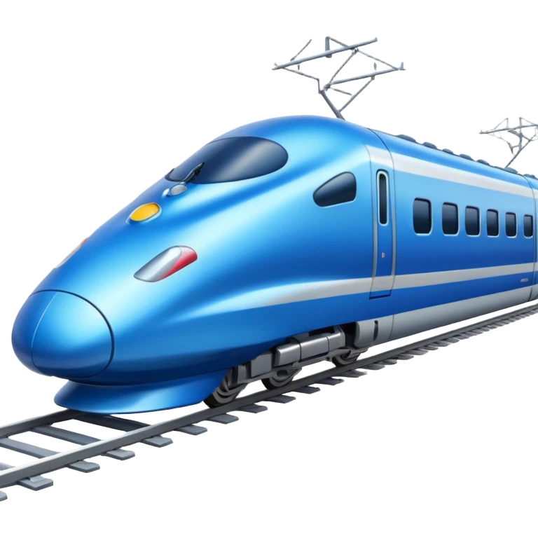 Blue bullet train emoji