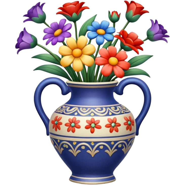 a vase with flowers emoji