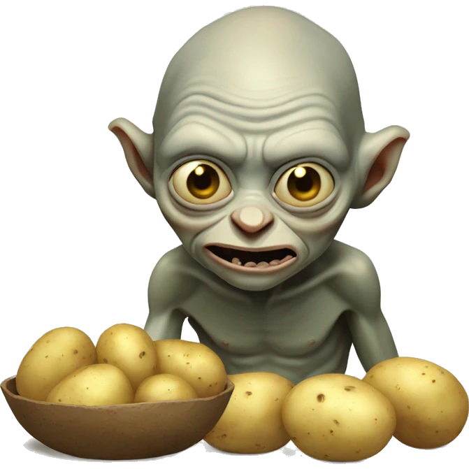 gollum with potato emoji