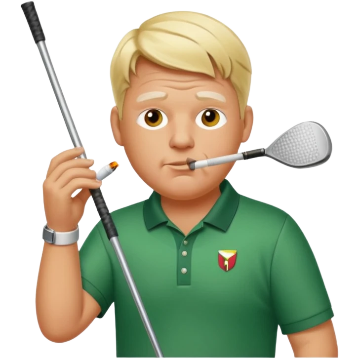 John Daly ripping cigs hitting balls emoji