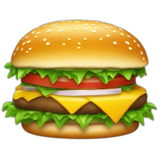 burger with cristmass tree emoji