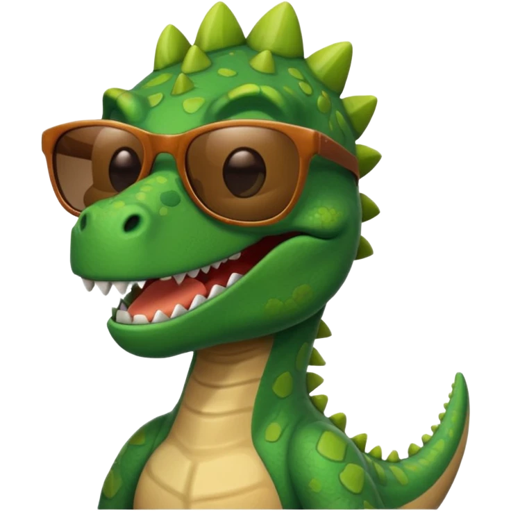 dinosaur wearing sunglasses emoji
