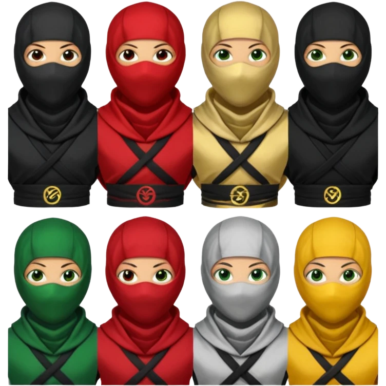 segun los signos zodiacal por favor crea 12 con el emoji del ninja emoji