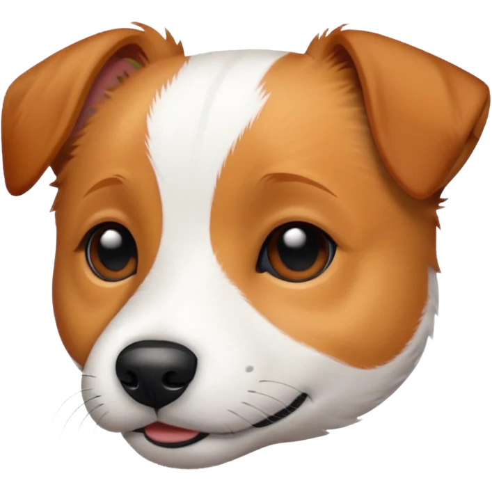 Jack russell with fully ginger face emoji