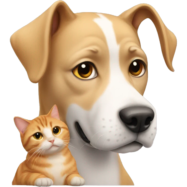 dog with a cat emoji