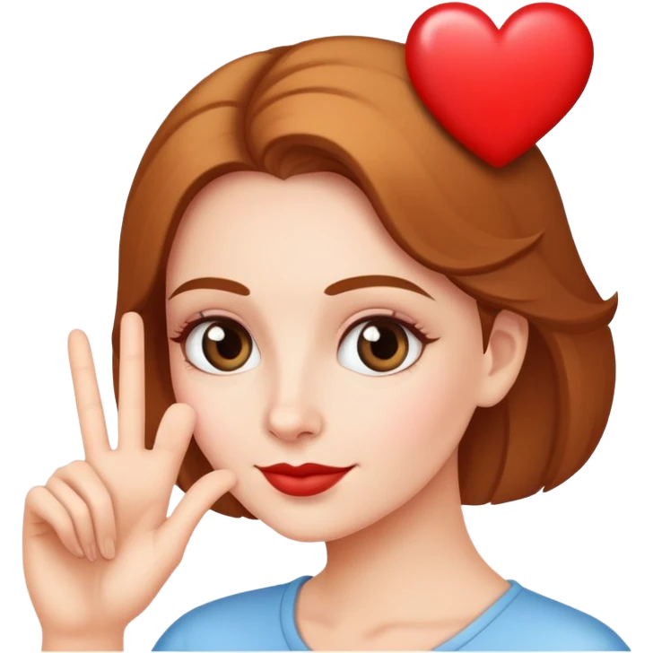Lady with an I love Stuart sign emoji