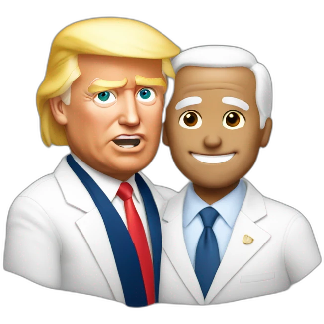 donald trump showing his love to Joe Biden emoji
