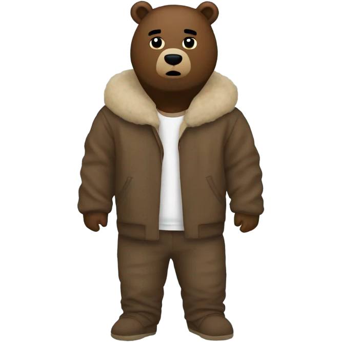Kanye West on a bear costume emoji