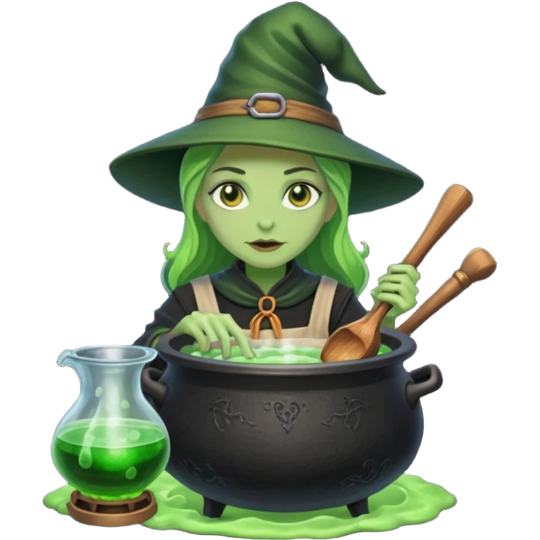green witch cooking potion emoji