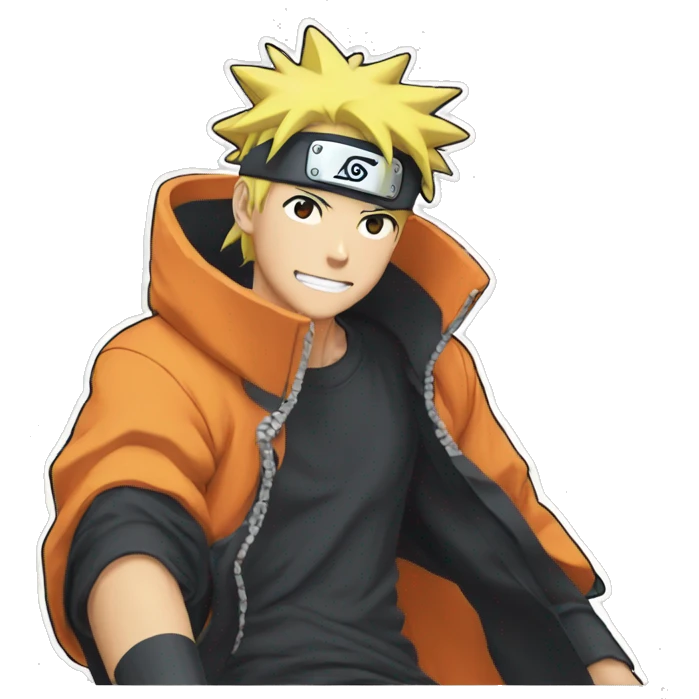 naruto with box logo spureme tshirt emoji