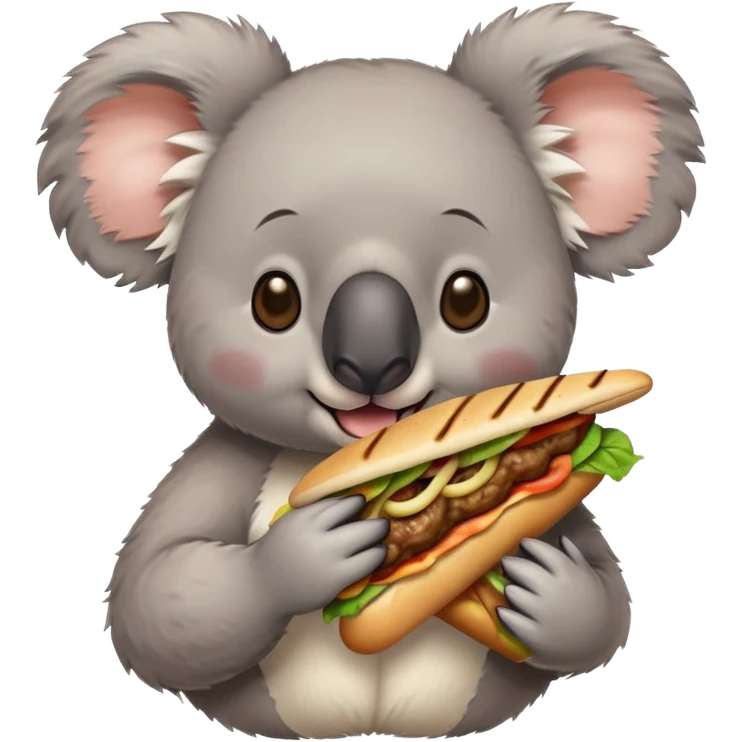 Koala eating kebab sandwich emoji