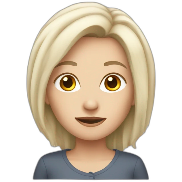 clothless white woman emoji