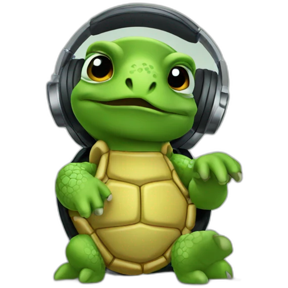 dj turtle emoji