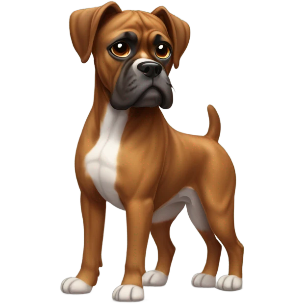 Brindle boxer dog emoji