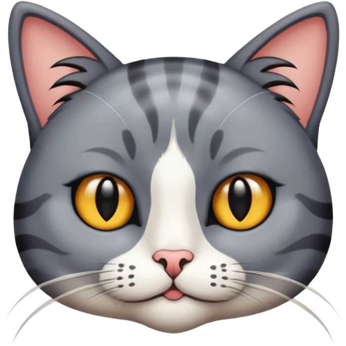 Un chat avec des faux cils  emoji