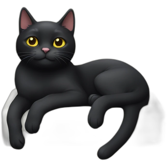 black cat and calcico cat chilling emoji