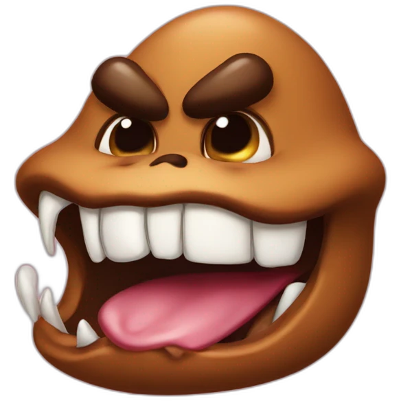 goomba licking its lips emoji