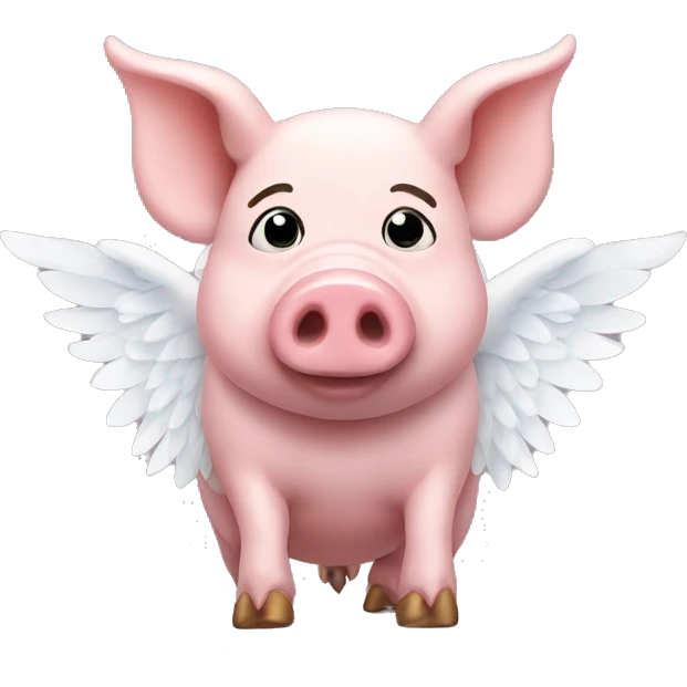 Pig with angel wings  emoji