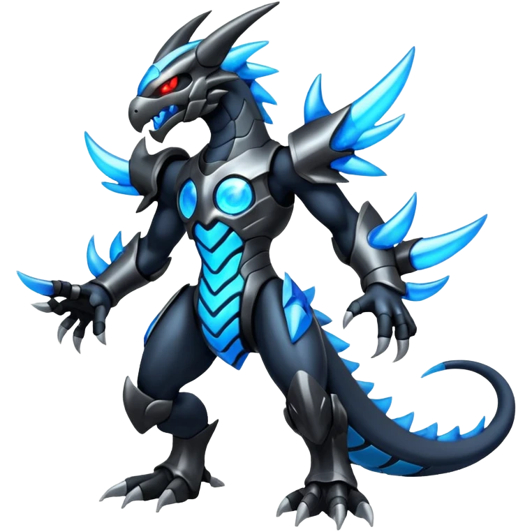Evil Futuristic Shiny Haxorus-Zekrom-fusion (full body) emoji