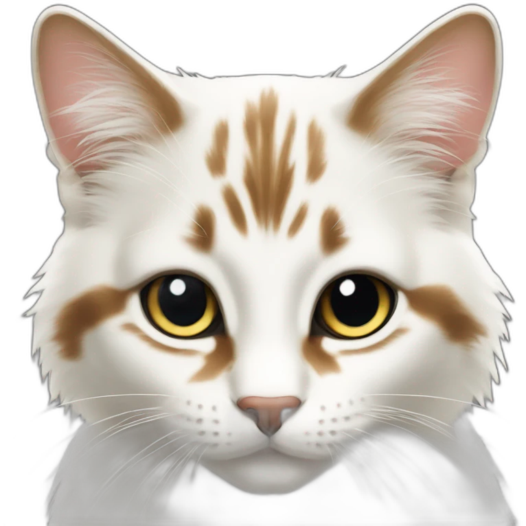 Norwayjan Forest cat white lightbrown emoji