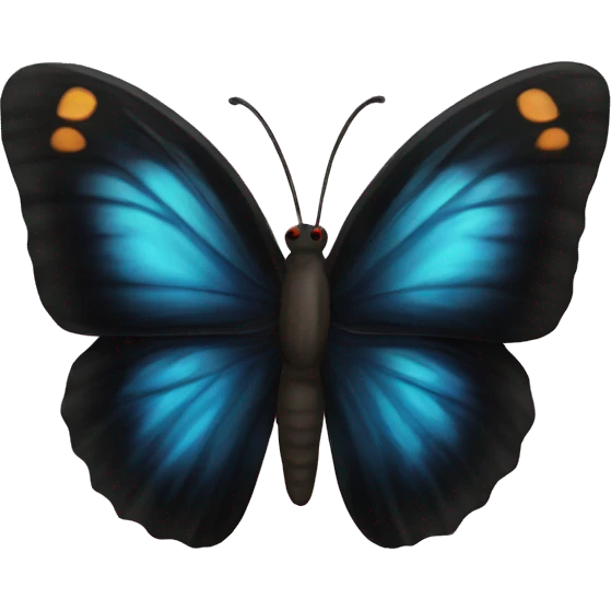 Black hole butterfly emoji
