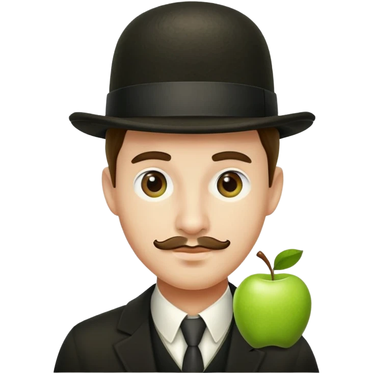 Magritte “the son of man”  emoji