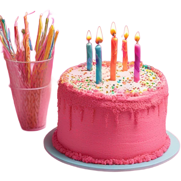 Pink birthday  emoji