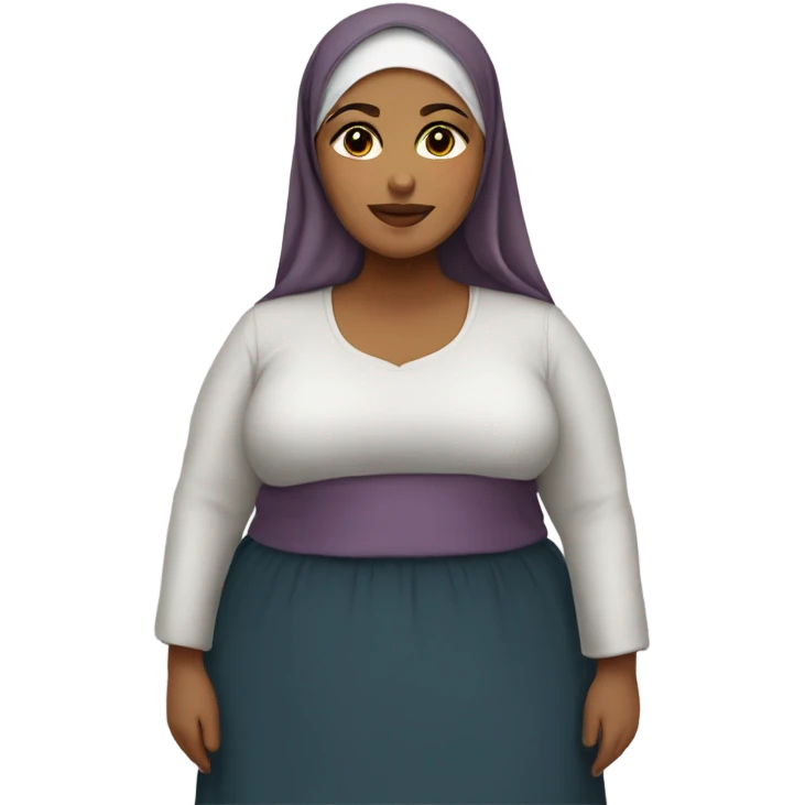 plus size muslim woman emoji