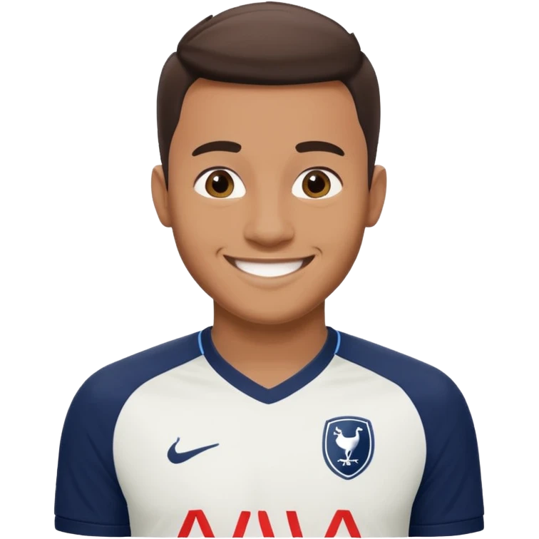 man in Tottenham hotspurs kit emoji