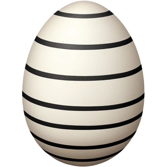 Striped egg emoji