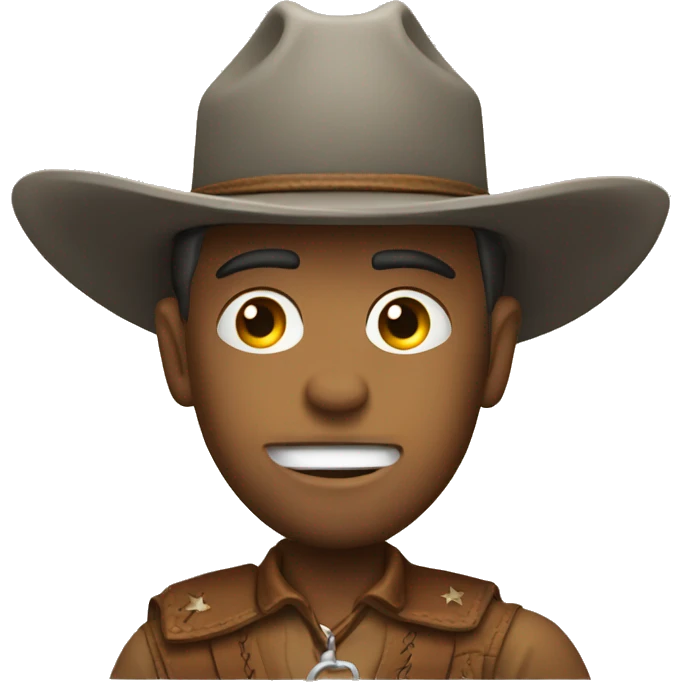 A cowboy closing a car trunk emoji