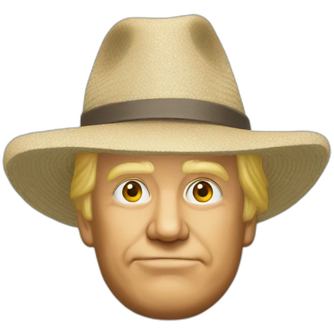 Trump avec un chapeau  emoji