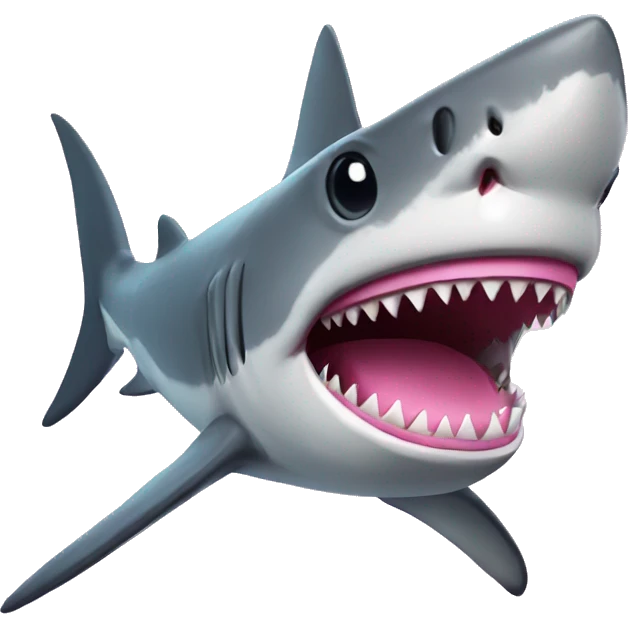 Shark with a pink bow emoji