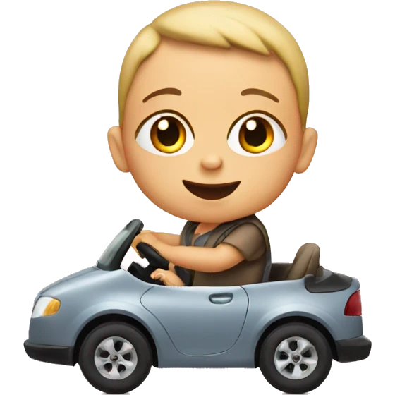 Baby driving a car emoji