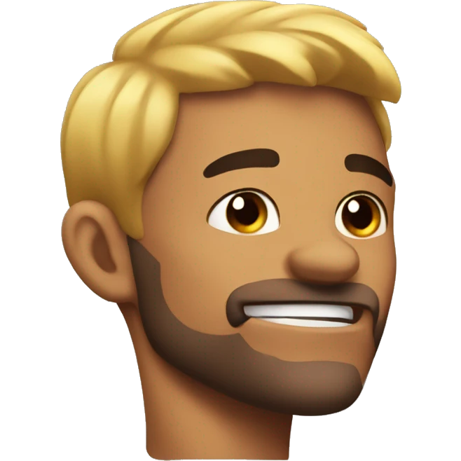 Flexing jawline to impress emoji