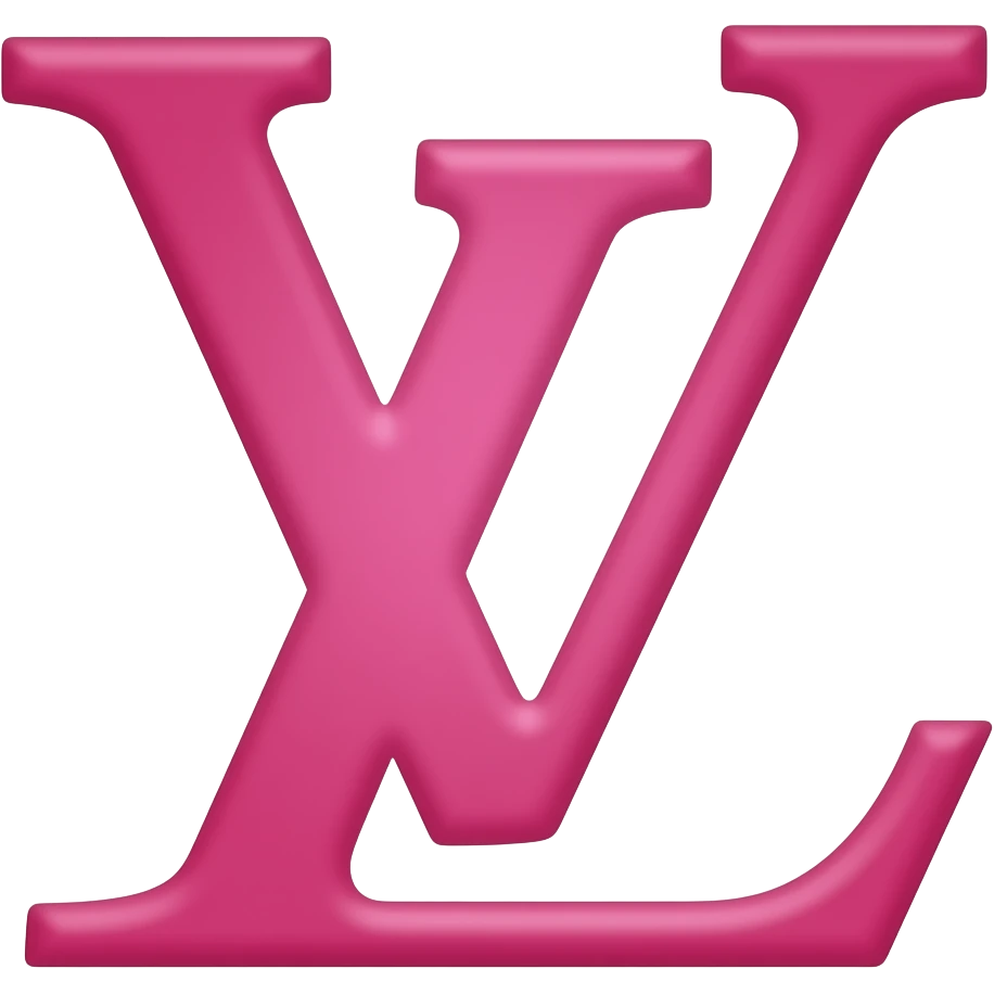 Louis Vuitton logo pink emoji