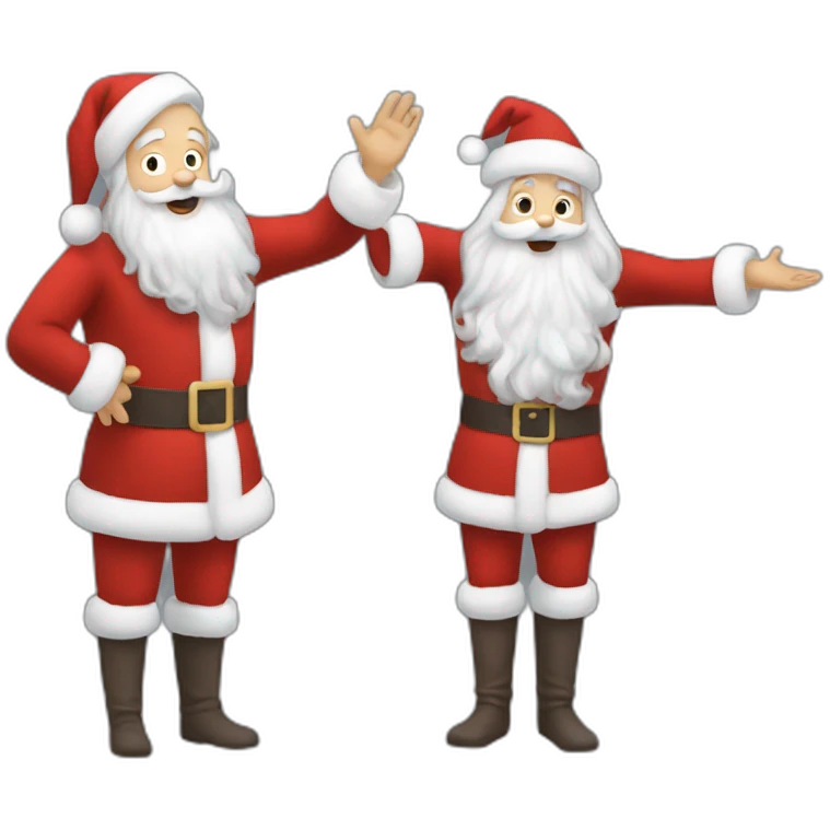 Full height Actively gesturing with hands pale skin Santa Claus in gray emoji