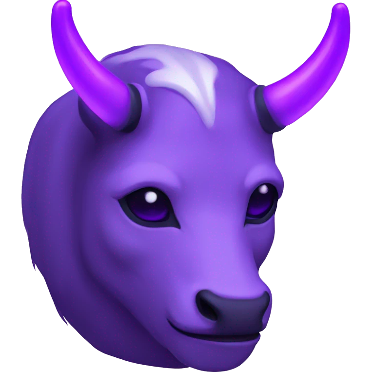 purple neon horns emoji