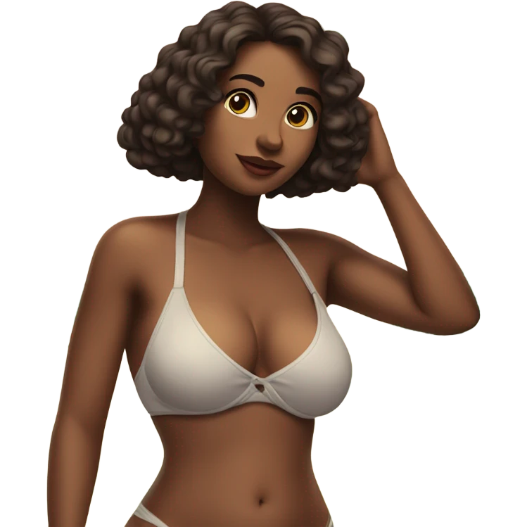 Slim thick girl in bikini emoji