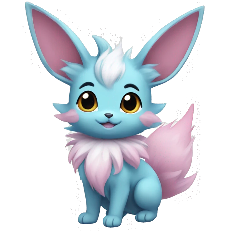 Kawaii Pastel Eeveelution-Cute-Pokémon-fusion full body emoji