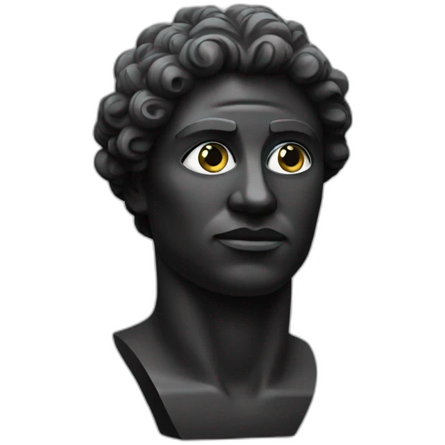 black greece sculpture emoji