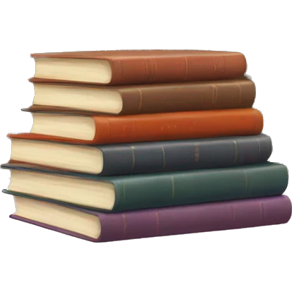 Aesthetic book stack emoji