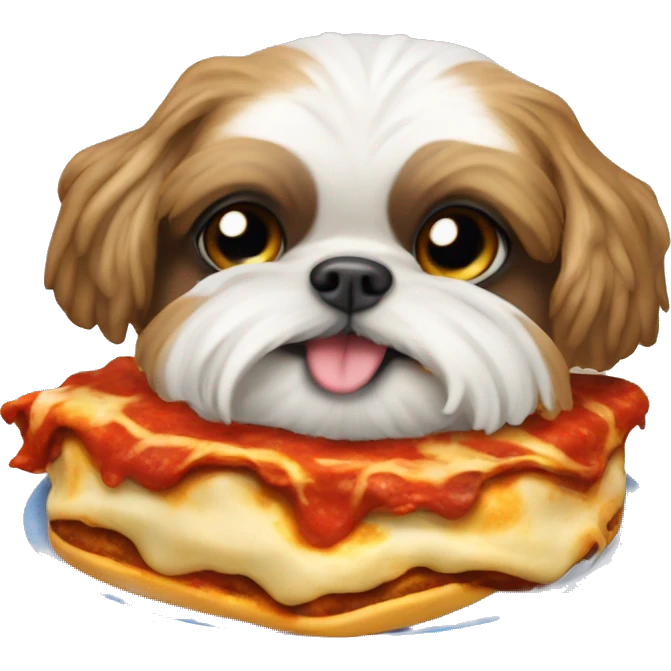 Shit tzu eat lasagne  emoji