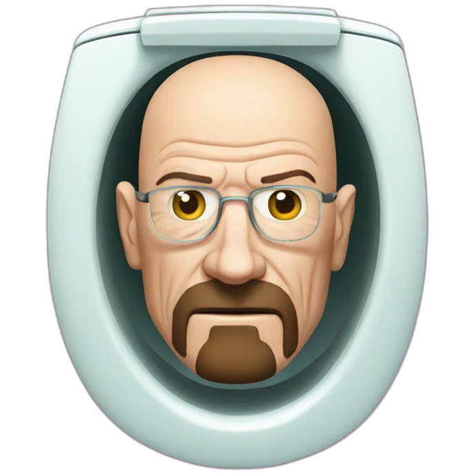 walter white whit his head inside a toilet emoji