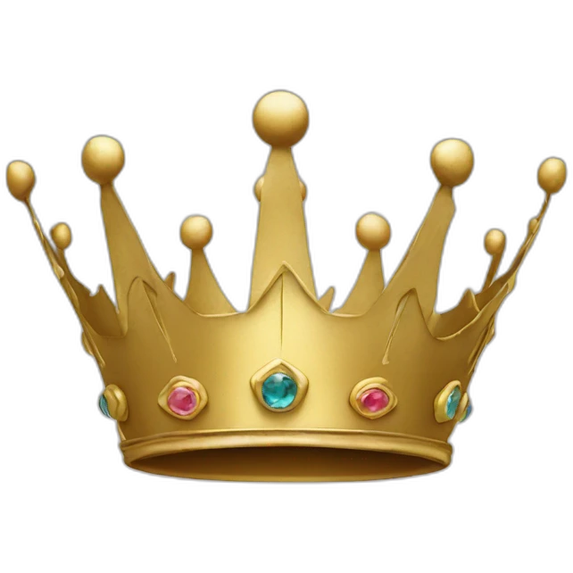 Crown with king written on jr  emoji