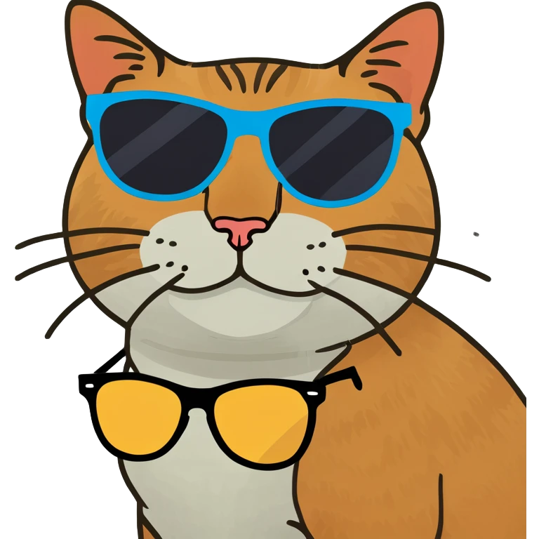 Cat with sunglasses emoji