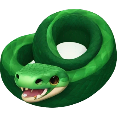 A Snake Wearing a Slytherin Scarf emoji